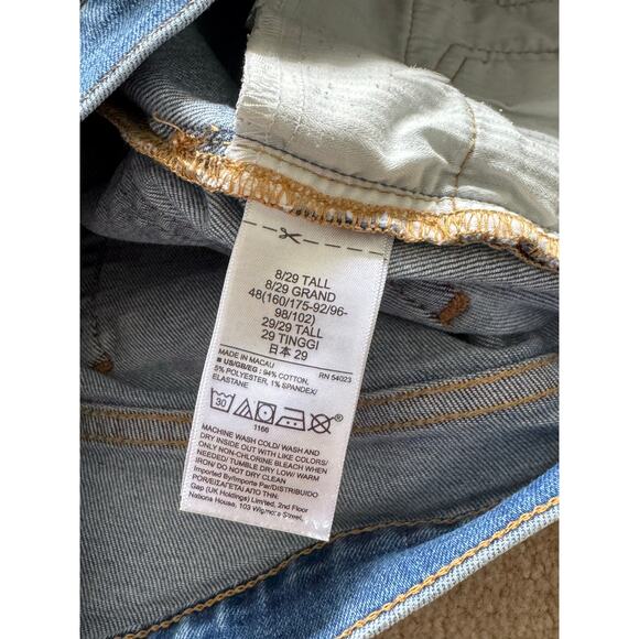 Gap 1969 High Rise Cigarette Straight Leg Dark Indigo Jeans Women's SZ 8/29 TALL - Picture 7 of 10